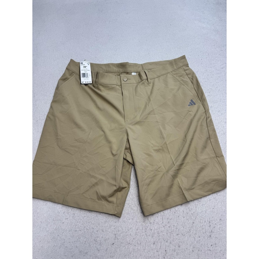 Adidas Shorts Mens 38 Beige ADI Golf Short Performance Stretch Microfiber